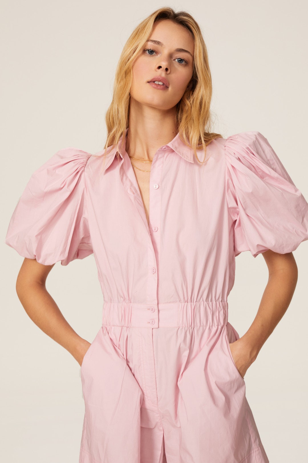 Pia Puff Sleeve Romper by Hunter Bell 3
