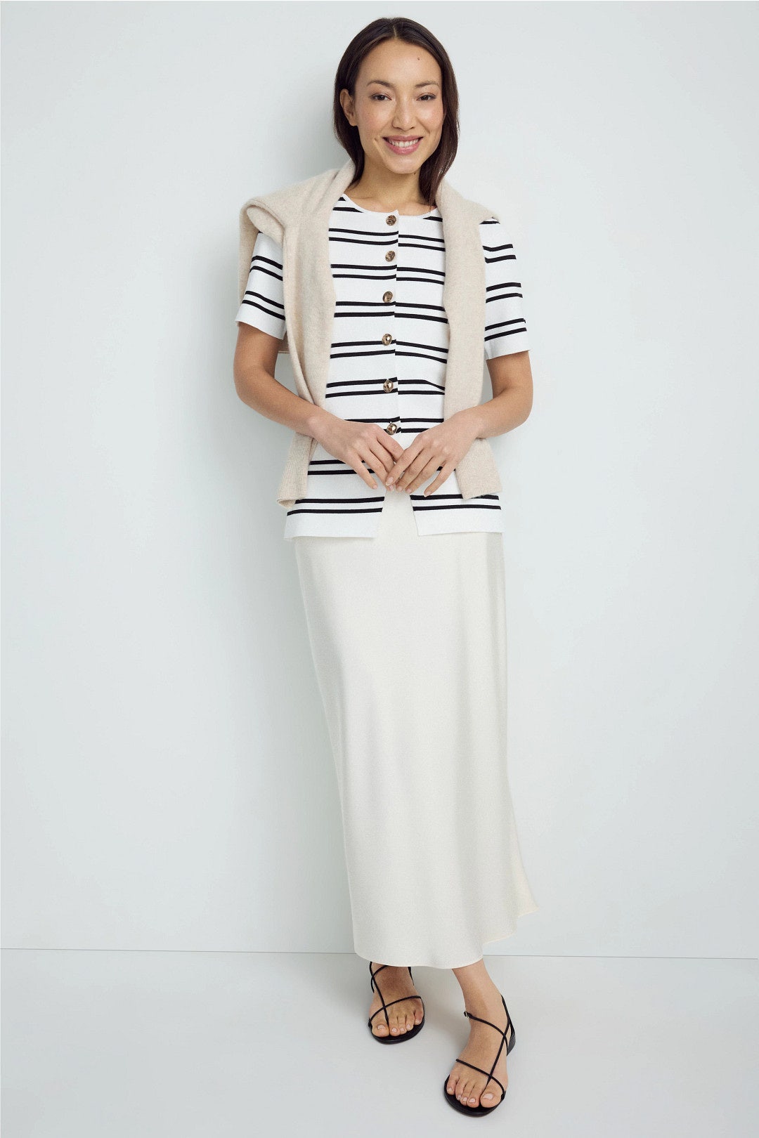 Gail Striped Peplum Button Down Top by Ted Baker London 3