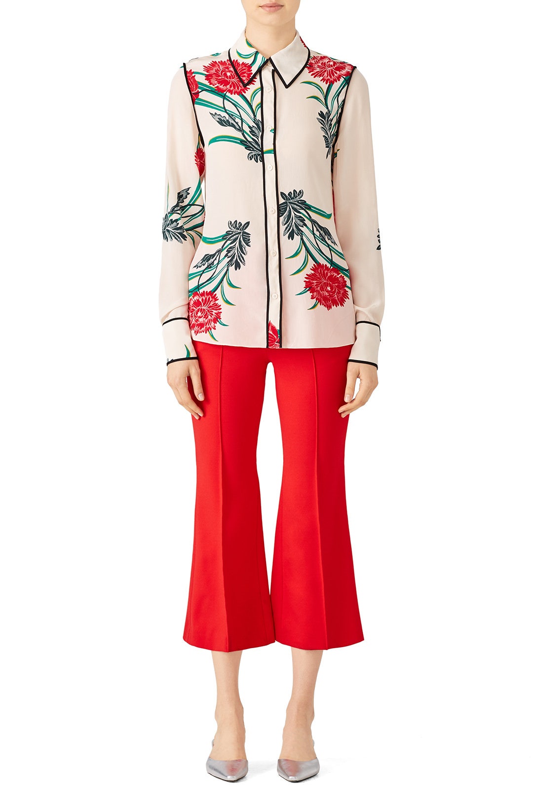 Farren Pearl Collared Shirt by Diane von Furstenberg 3