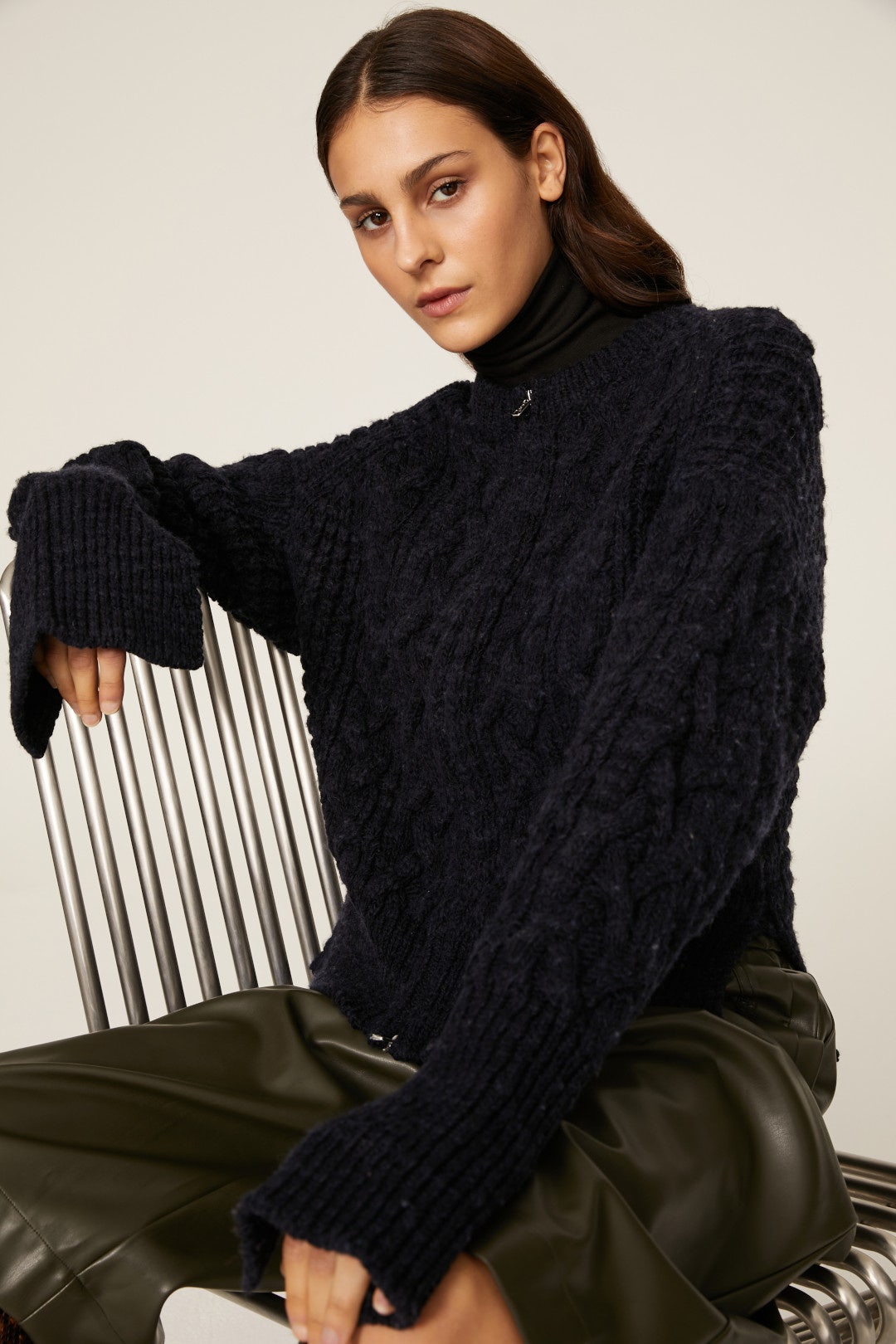 Chunky Knit Zip Up Cardigan by 3.1 Phillip Lim 3