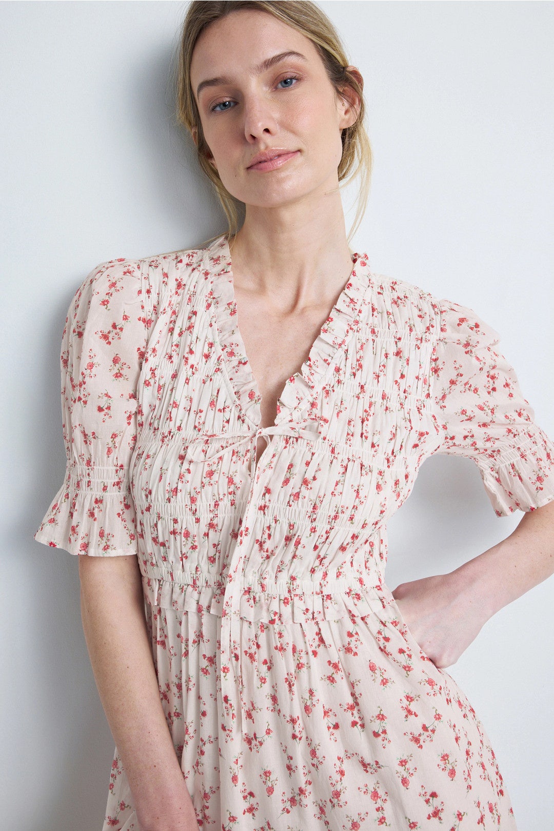 Sonica Floral Maxi Dress With Bows by Rails 3