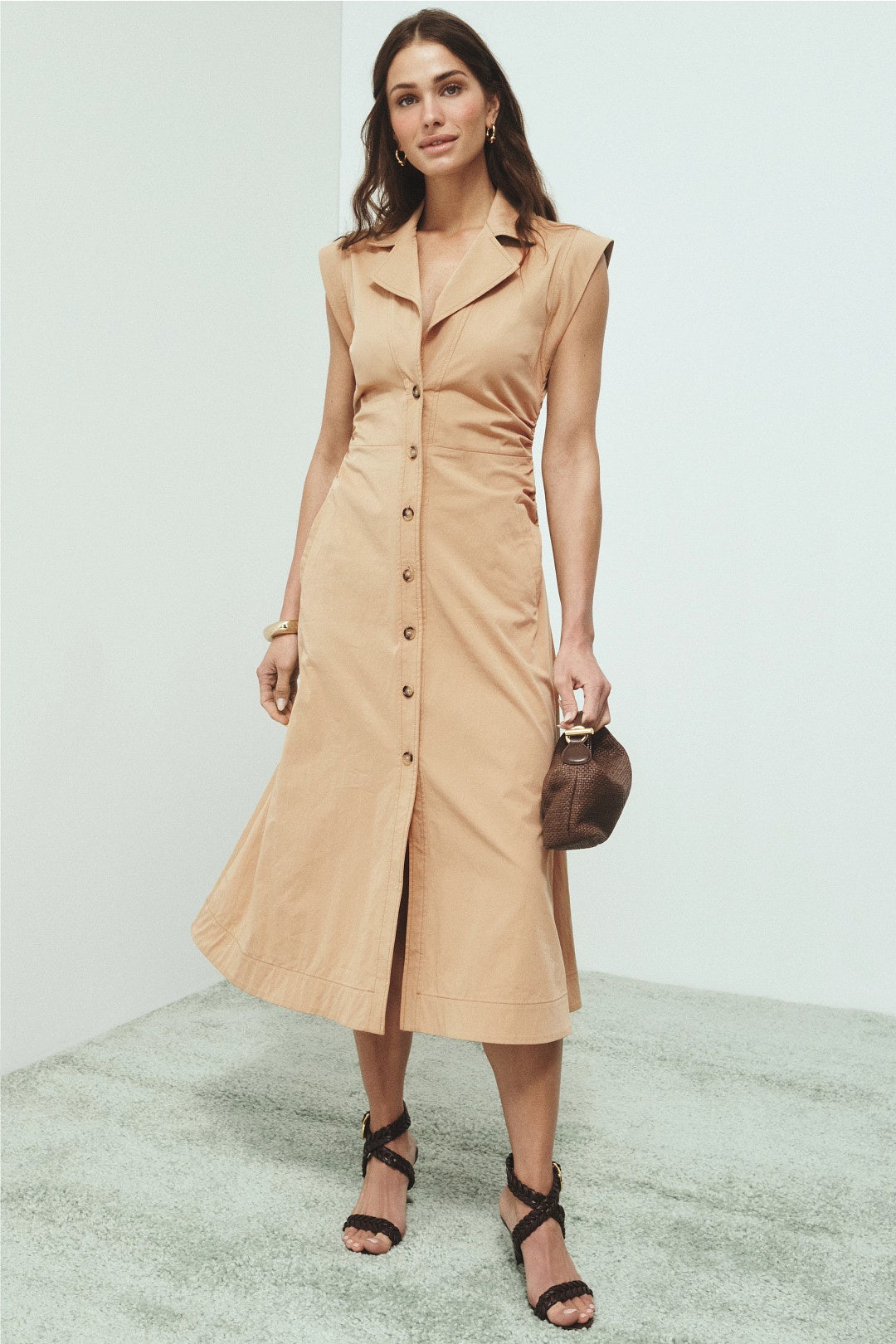 Orla Button Front Shirt Dress by Veronica Beard 3