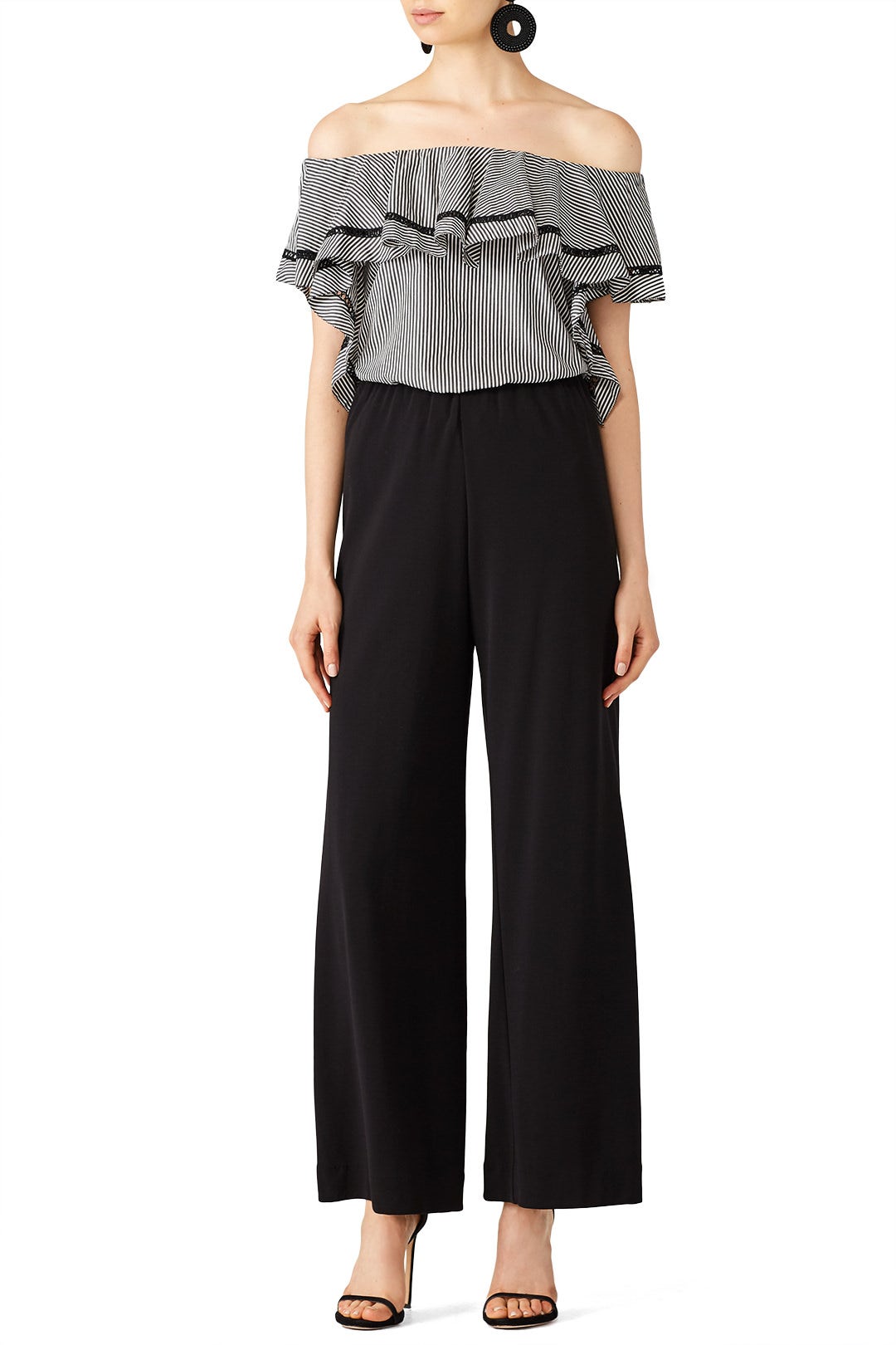 Striped Ruffle Off Shoulder Top by Rachel Zoe 3