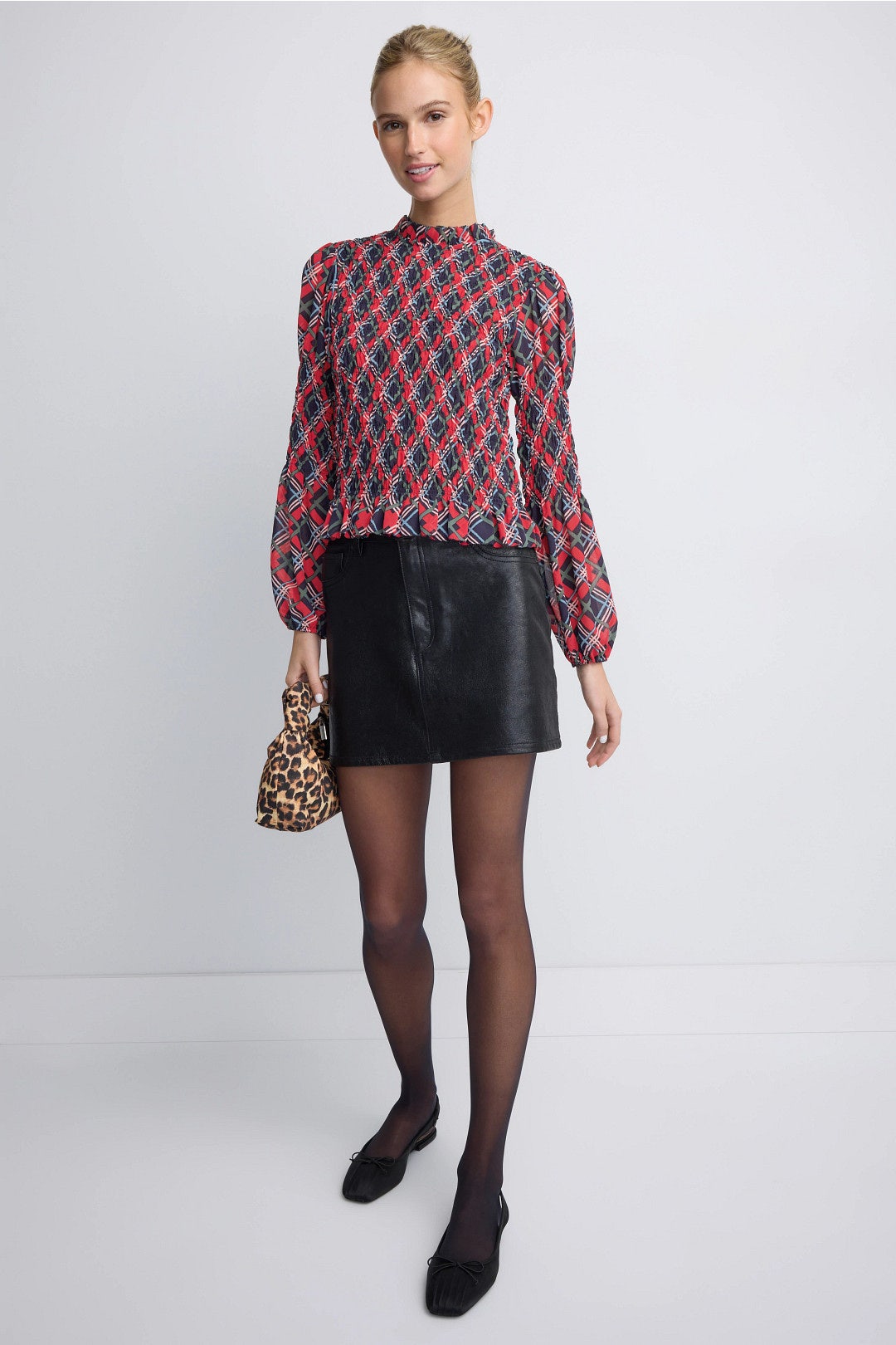 Smocked Ruffle Neck Top by Rixo x RTR 3