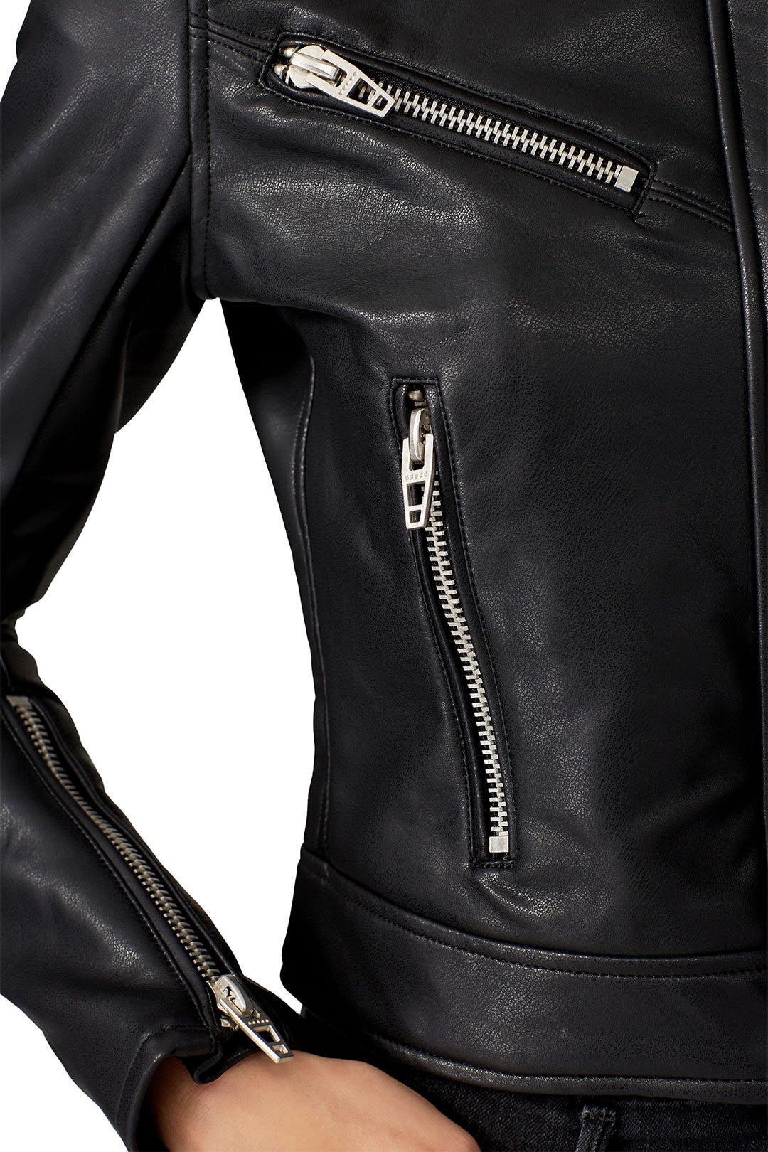 Essentials Faux Leather Moto Jacket by BLANKNYC 3