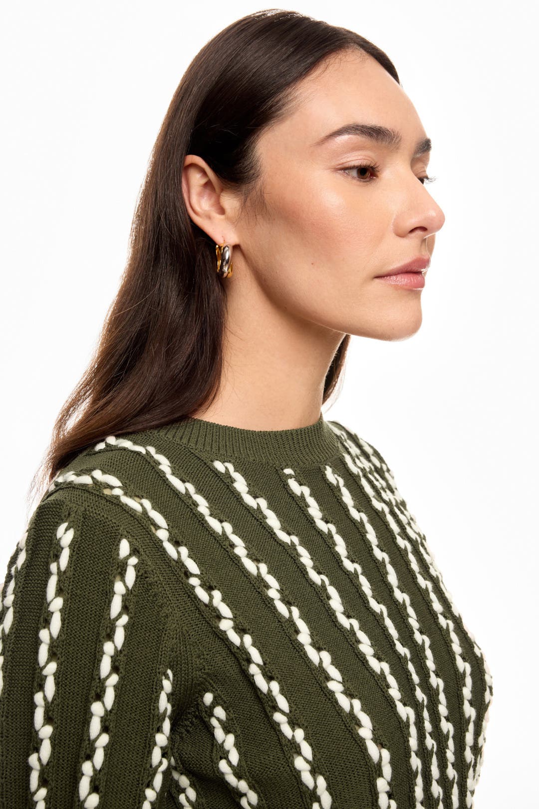 Green Knit Weave Sweater by Jason Wu x RTR | Rent the Runway