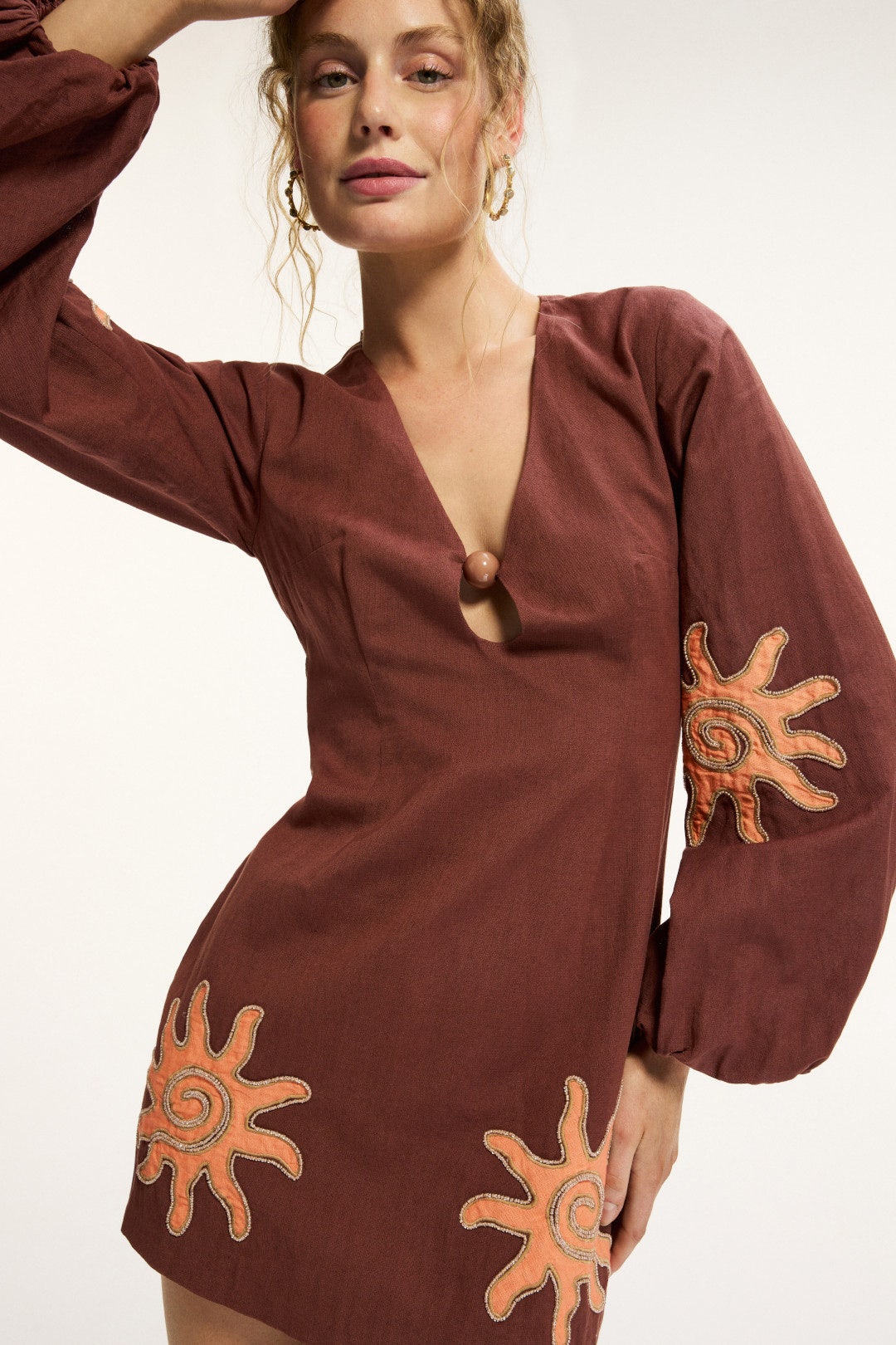 Sueno Long Sleeve Mini Dress by The Wolf Gang 3
