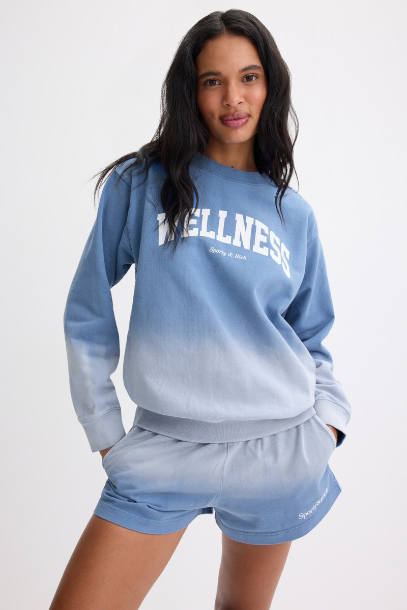 Wellness Ivy Crewneck Dip Dye Hoodie by Sporty & Rich - Photo 3