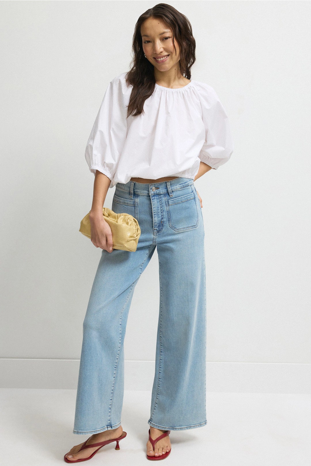 Le Slim Palazzo Modernist Front Pocket Jeans by FRAME 3