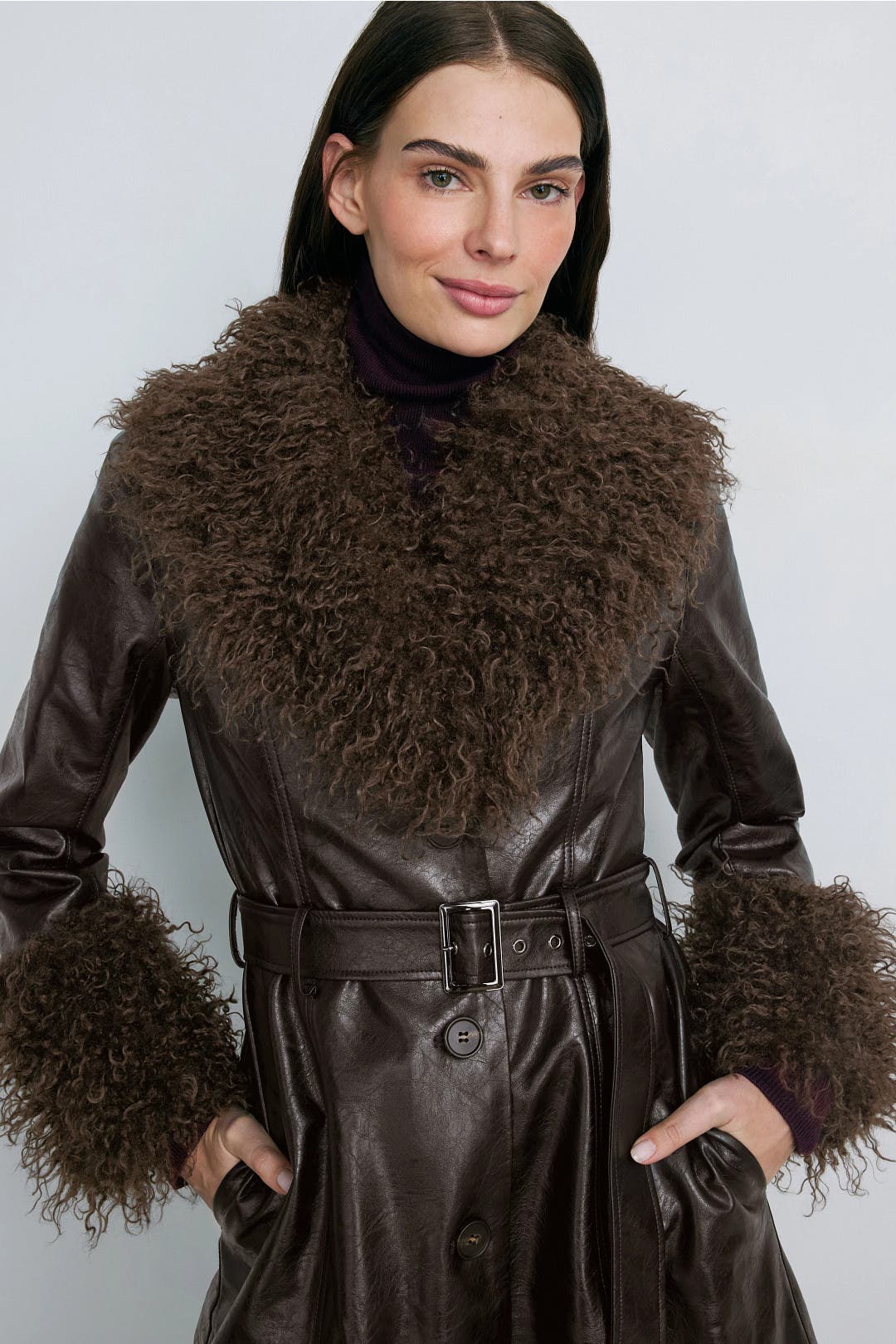 Oversized Reversible Shearling Coat by Derek Lam 10 Crosby x RTR