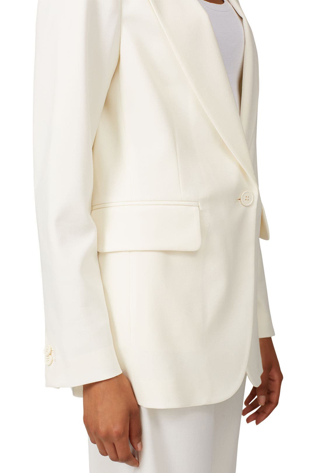 ジャケット MM6 MAISON MARGIELA White Stretch Polyester Blend Blazer White Painted Blazer by MM6 Maison Margiela on Sale