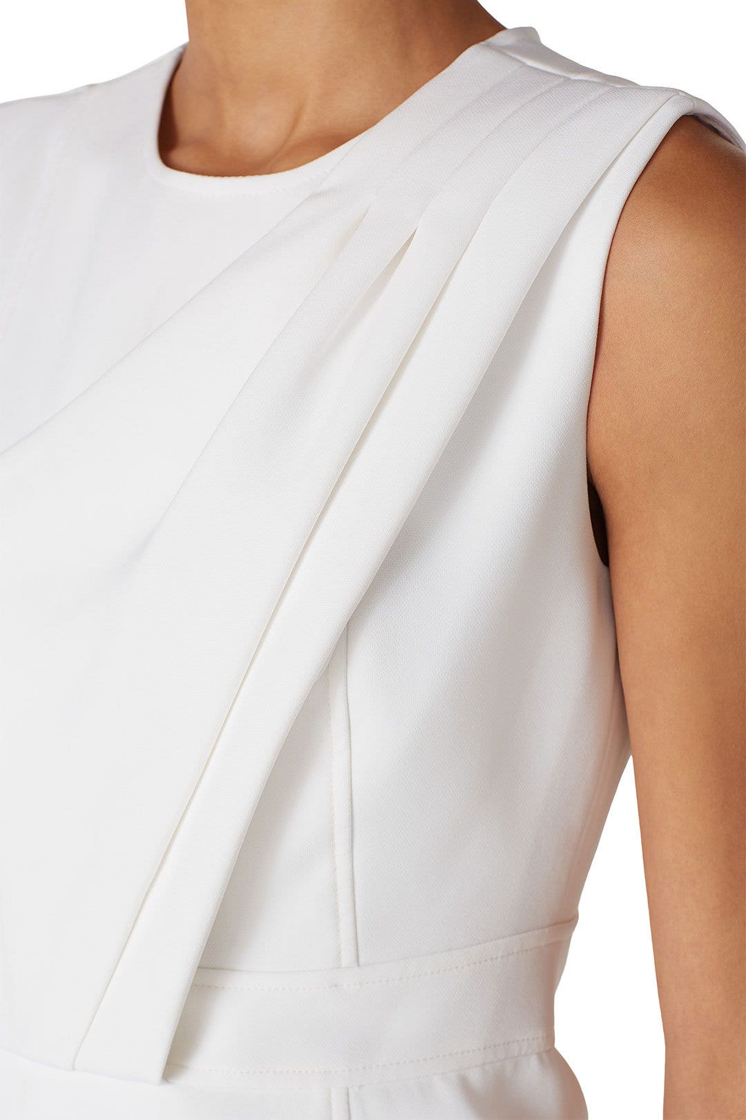 White Drape Front Sheath by Toccin 3