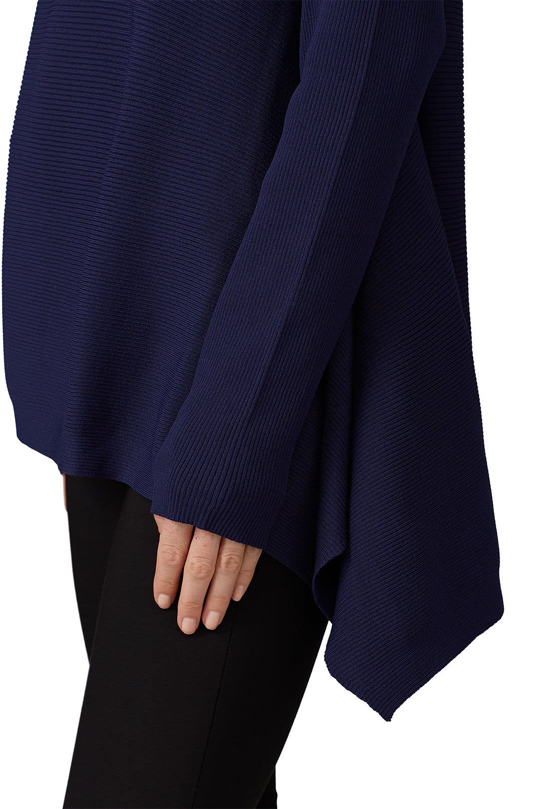 Blue Asymmetrical Knit Pullover by Derek Lam 10 Crosby x RTR