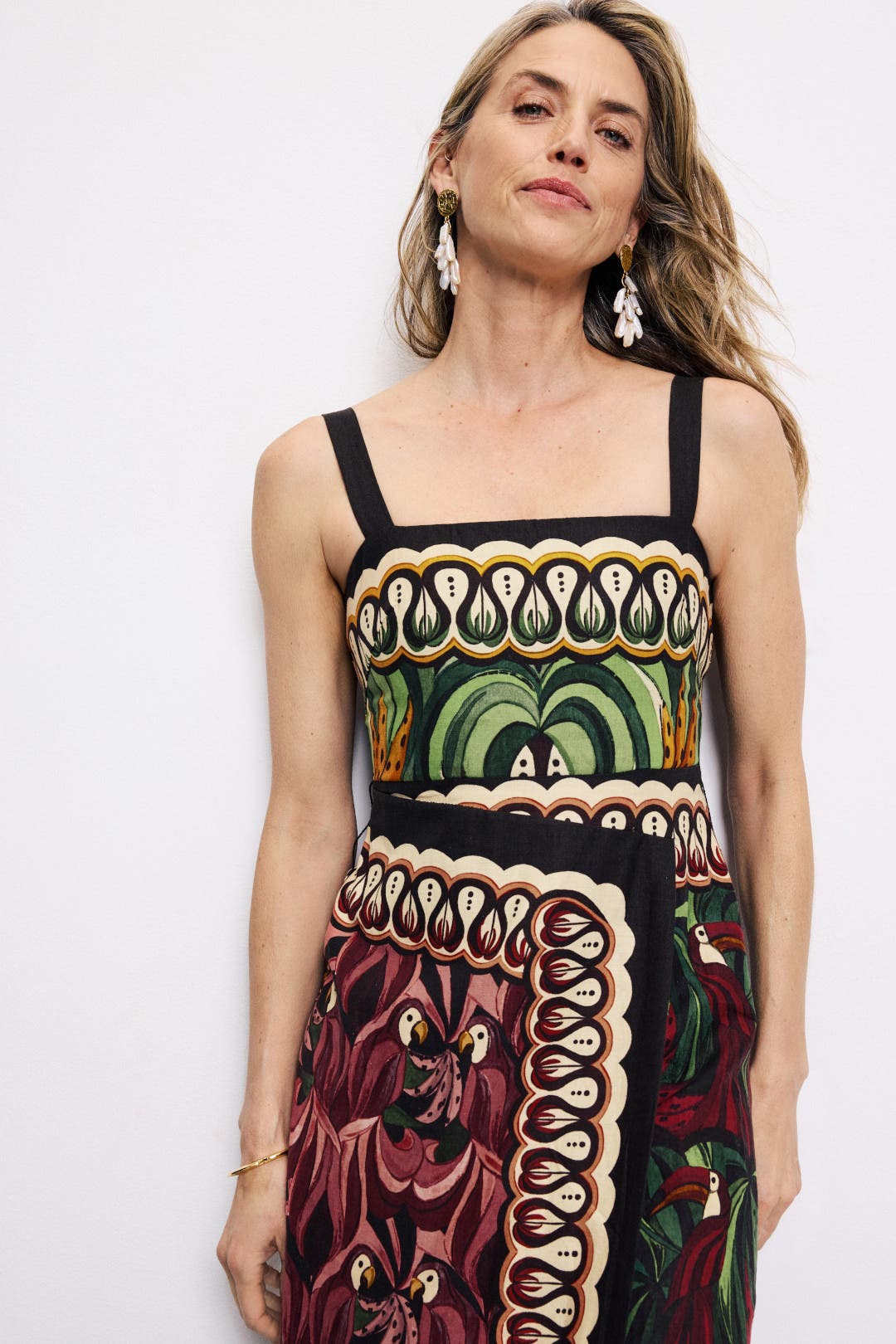 Coconut Tree Flow Scarf Dress by FARM Rio | Rent the Runway