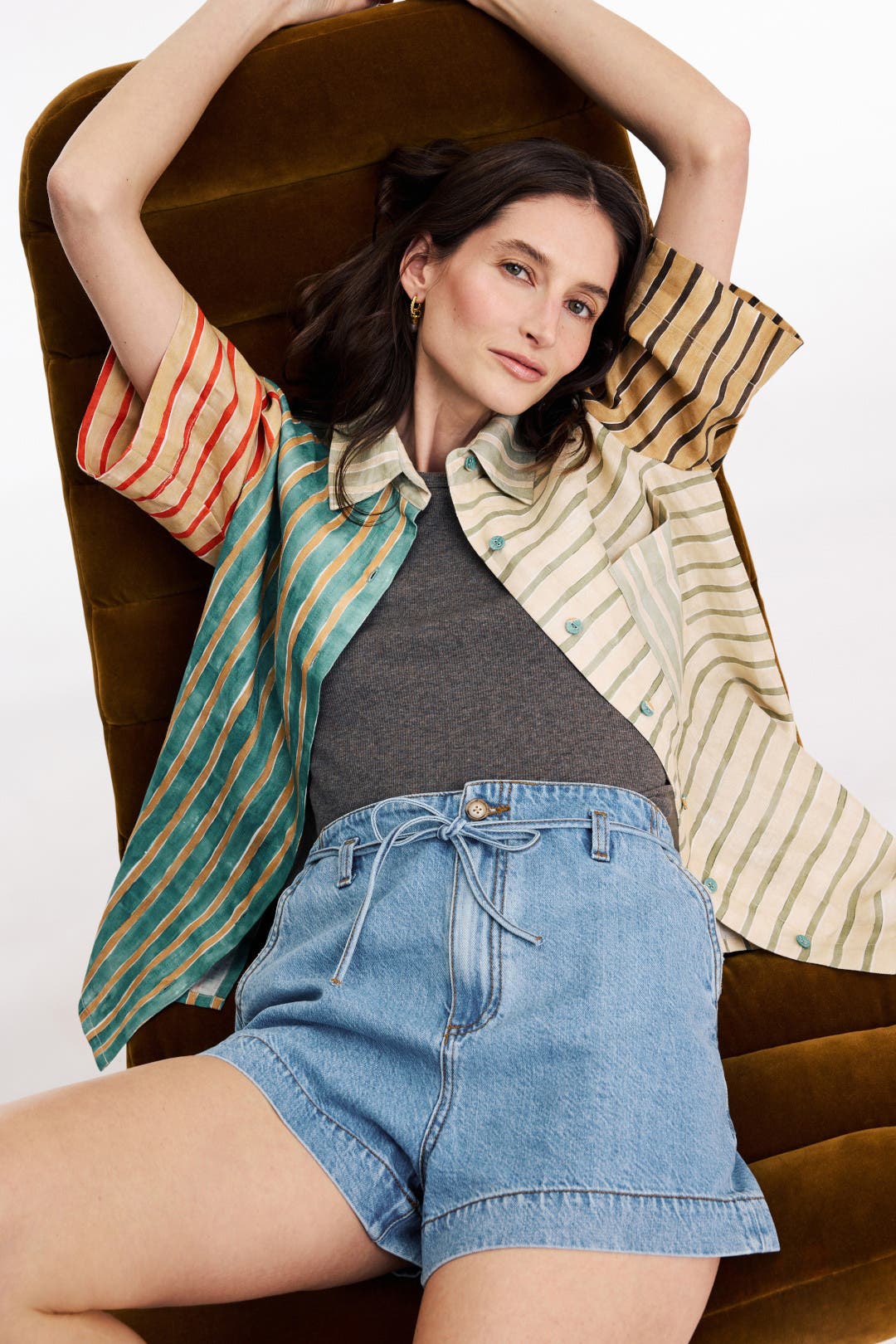 (取寄) ペイジ レディース アネッサ ショーツ ウィズ ウェスト タイ イン トランキリティ Paige women Anessa Shorts with Waist Tie in Tranquility Tranquility Anessa Shorts by PAIGE | Rent the Runway