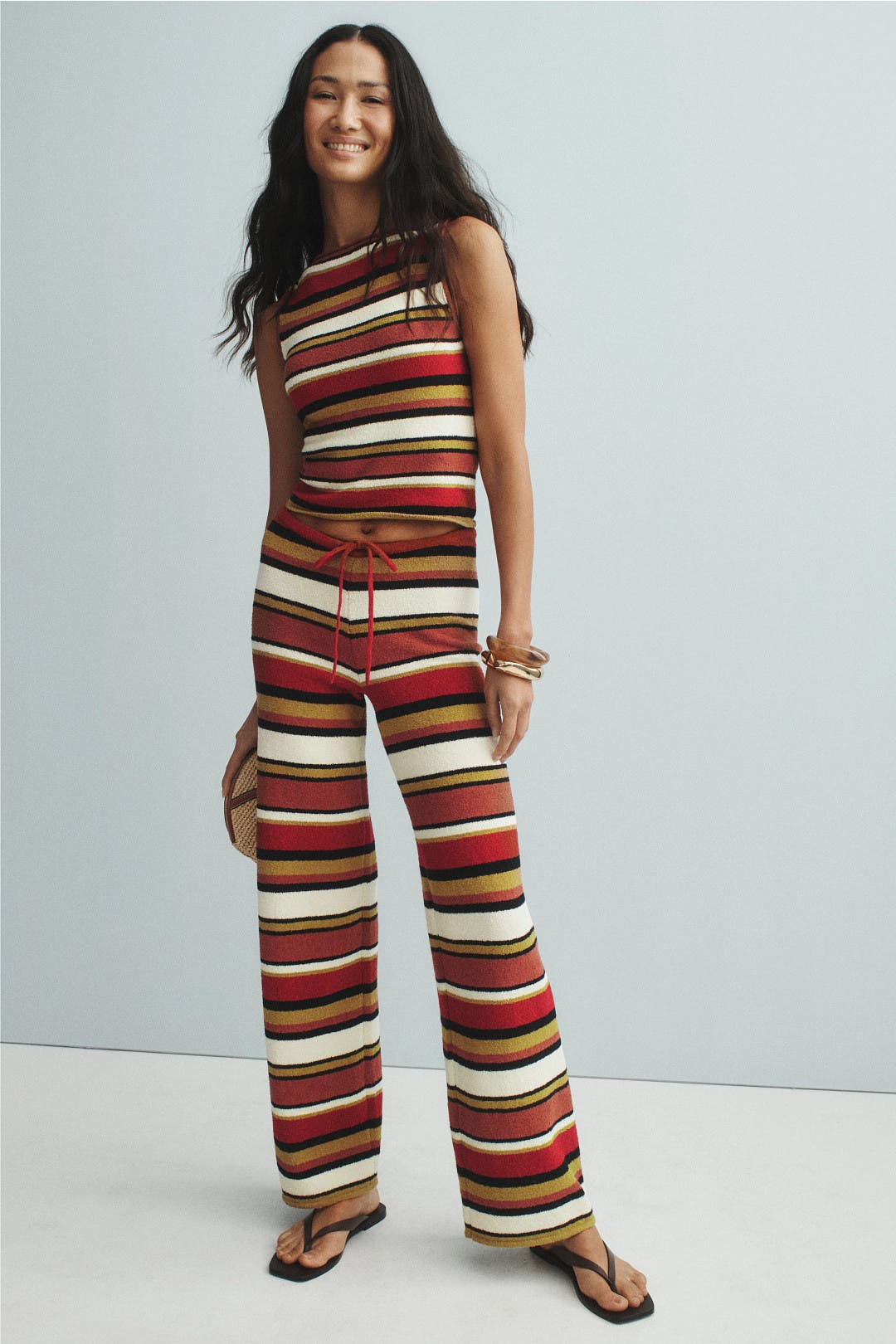 Earth Stripe Textured Knit Pants by Zulu & Zephyr | Rent the Earth Stripe Textured Knit Pants by Zulu & Zephyr | Rent the