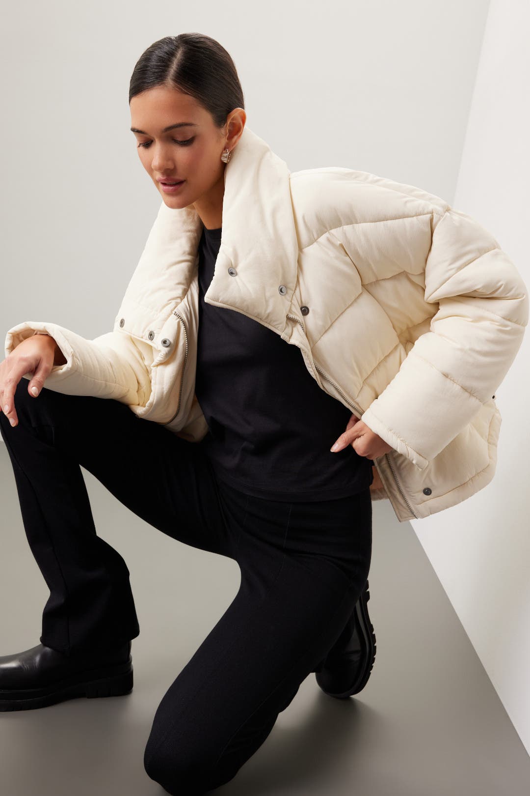 White Puffer Jacket by OOF | Rent the Runway