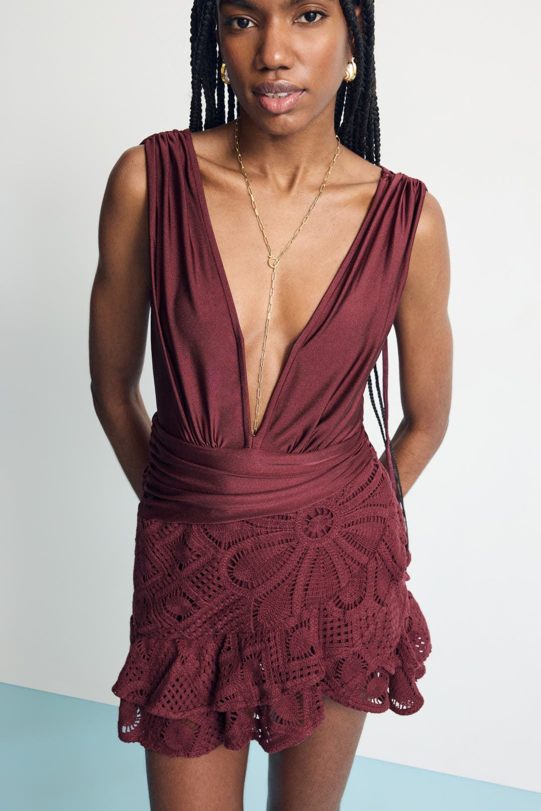 Camila Coelho Crochet Mini Dress by PatBO | Rent the Runway