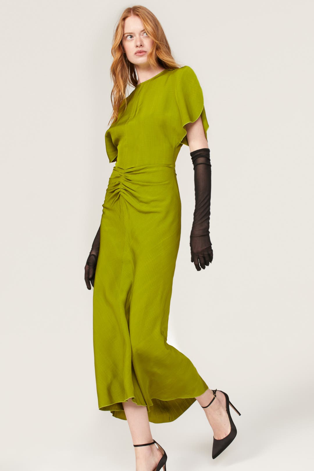ワンピースその他 VICTORIA BECKHAM Women Dresses 1125WDR006142A PAECO GREEN Gathered Waist Dress by Victoria Beckham | Rent the Runway