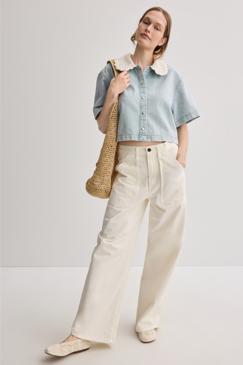 Crochet Collar Shirt by FRAME - Photo 3