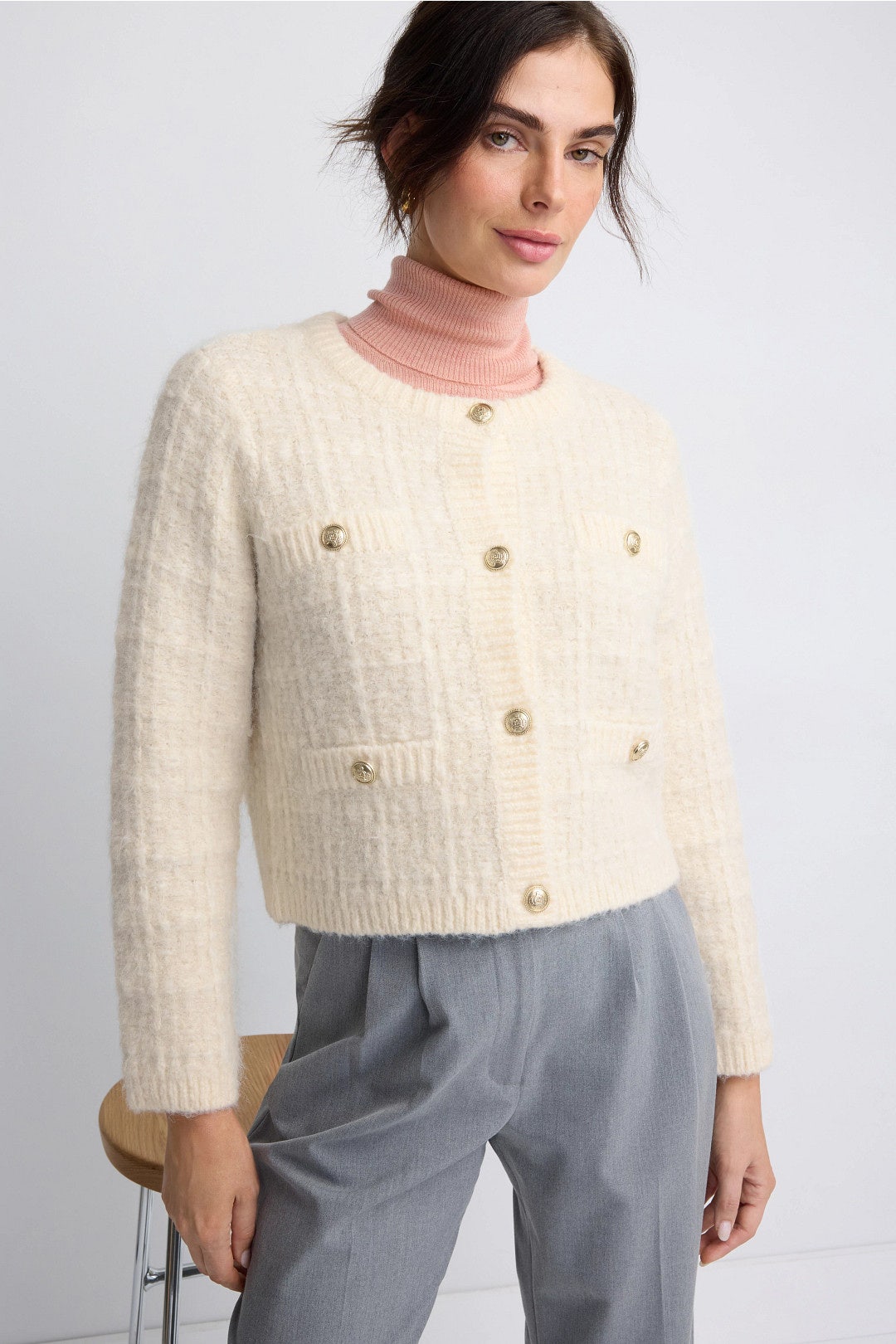 Textured Knit Cardigan by Peter Som x RTR 3