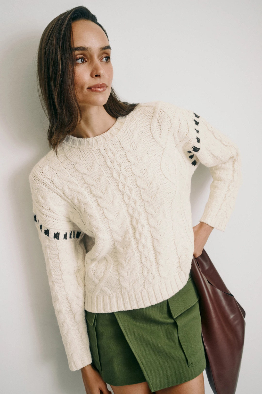 Whipstitch Cableknit Sweater by Layered with Love 3