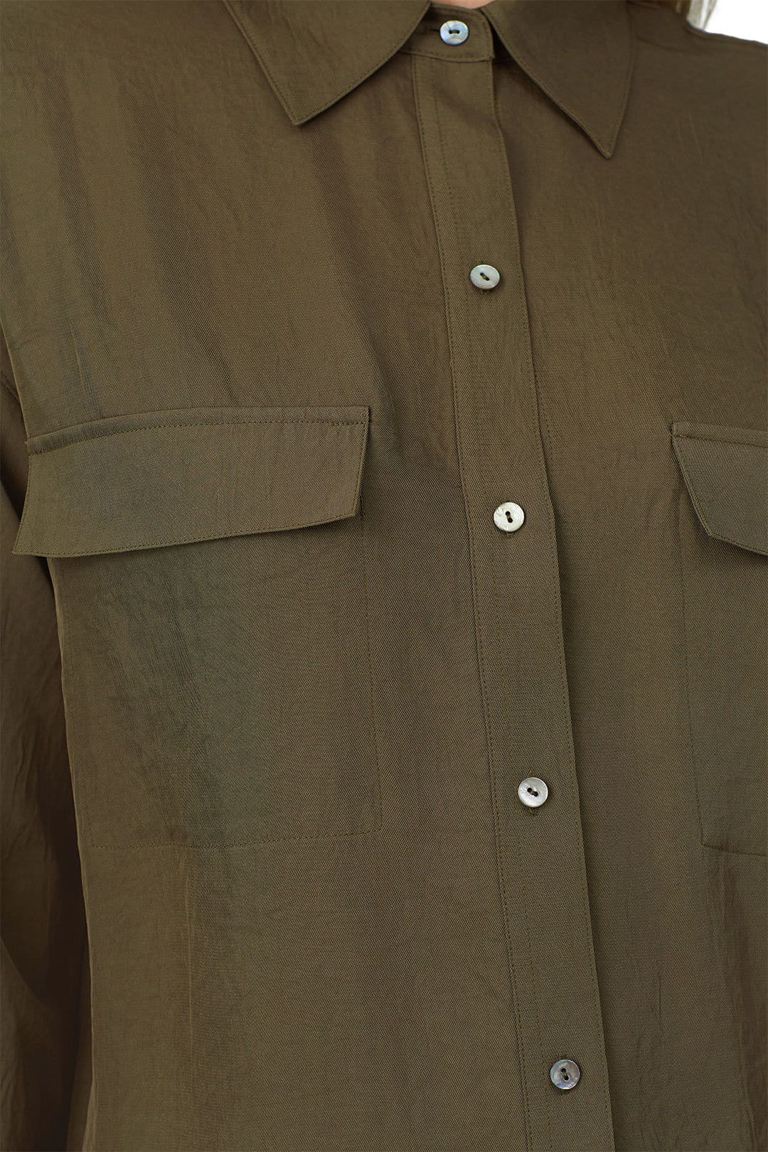 Boxy Utility Shirt by VINCE. 3