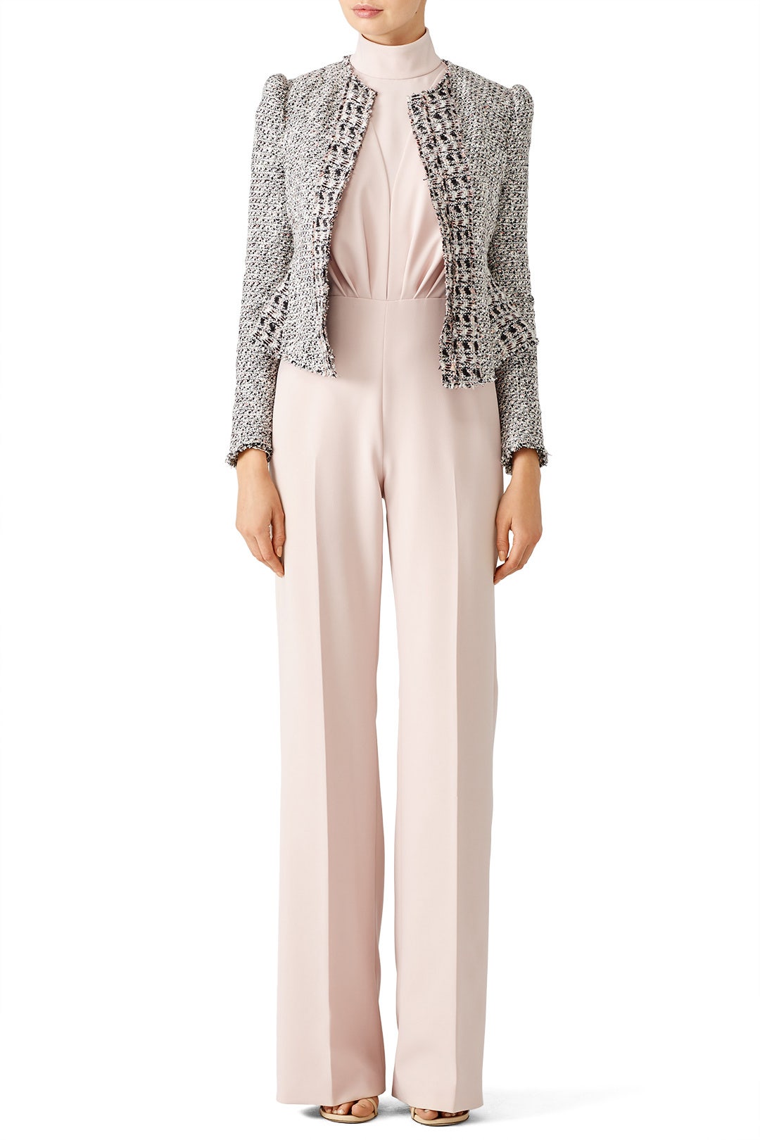 Grey Mix Tweed Jacket by Rebecca Taylor NYC 3