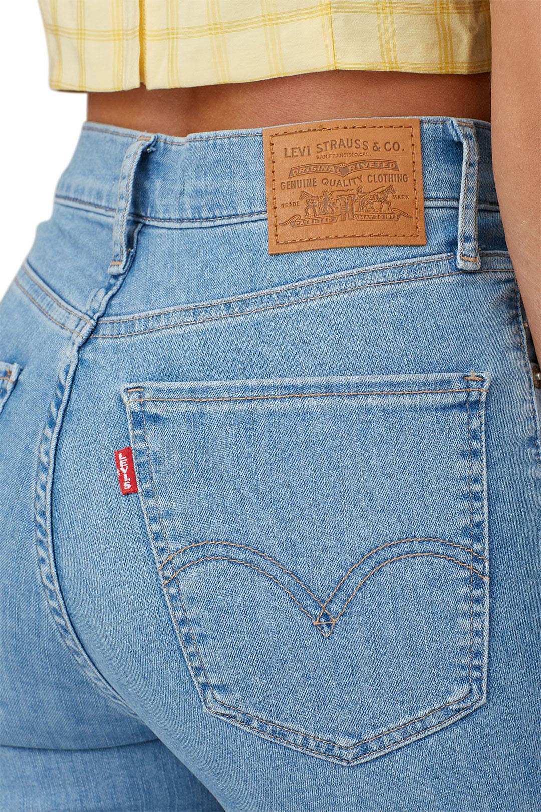 Light Blue Mile High Super Skinny Jeans by Levi's 3
