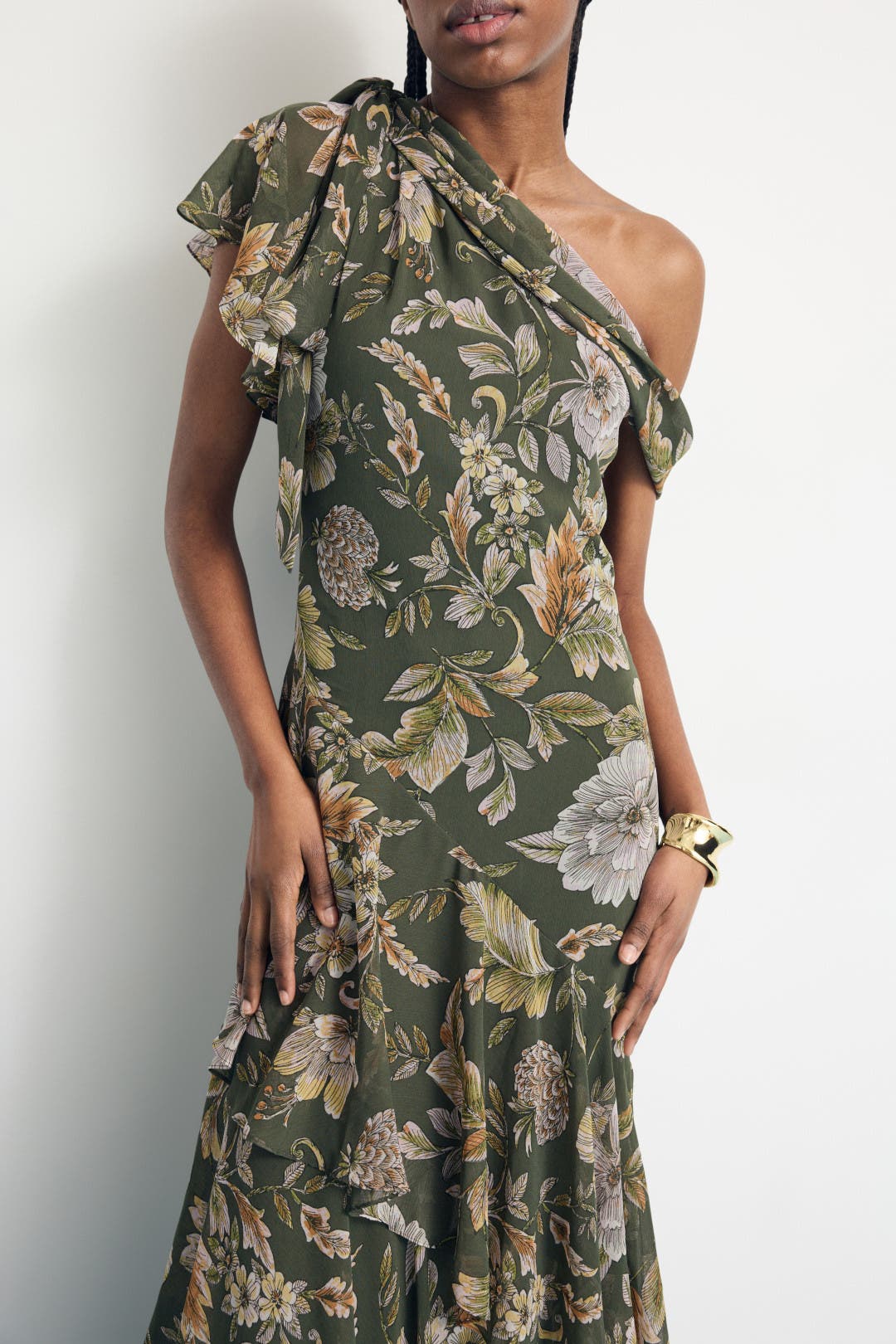 Kanerite Asymmetric Floral Gown by Lauren Ralph Lauren