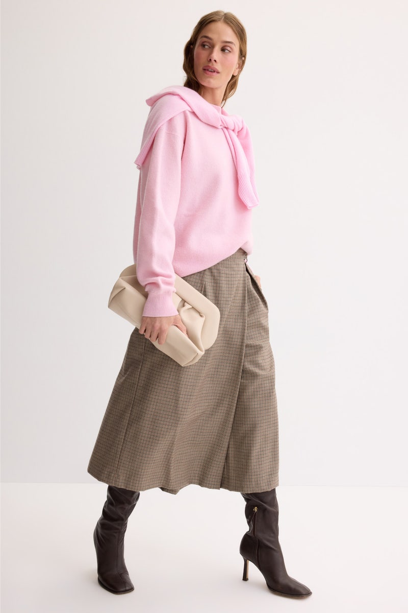 Boiled Wool Crewneck Easy Pullover by Tibi - Photo 3