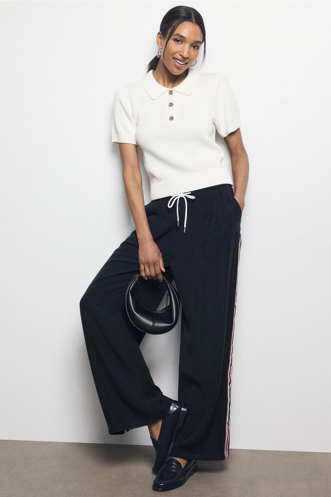 Wide Leg Drawcord Pant by Hunter 3