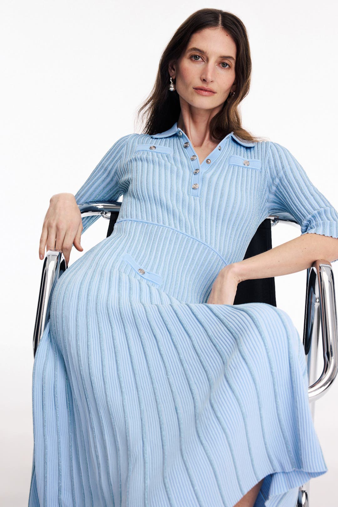 Rib Knit Midi Dress by Maje | Rent the Runway