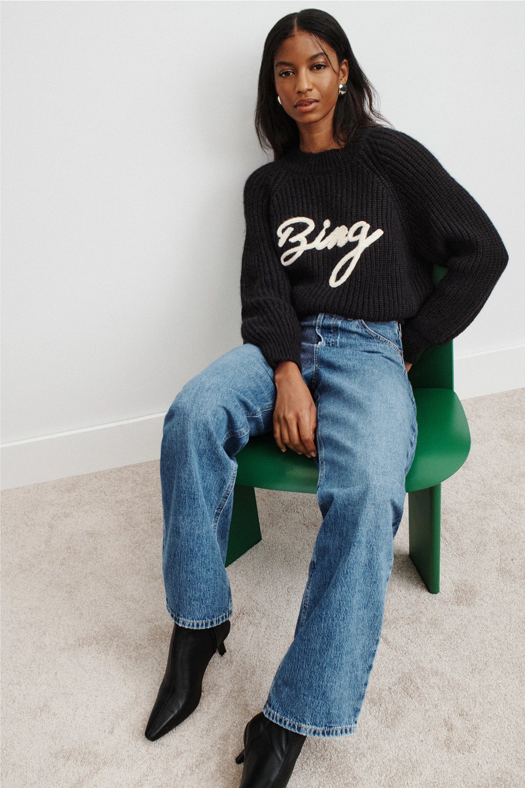 Bing Stitch Logo Sweater by Anine Bing 3
