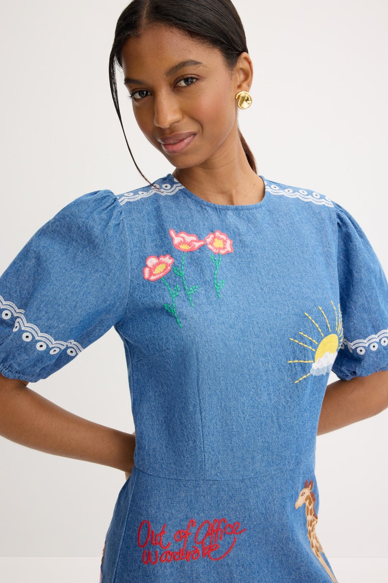 Out of Office Embroidered Midi by Stella Nova - Photo 3