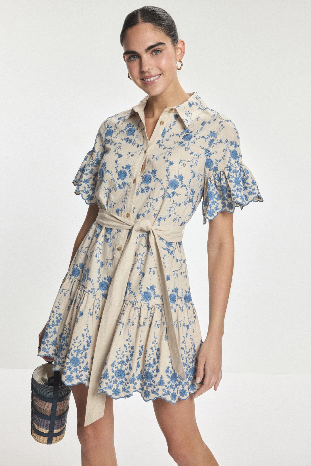 Lima Floral Embroidered Mini Dress by Shoshanna 3