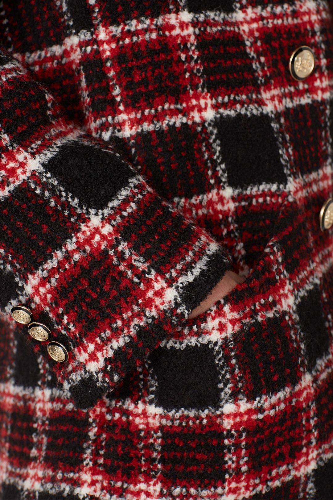 【未使用】tweed plaid middle coat Sサイズ tweed plaid middle coat /2color un1492 | Until.