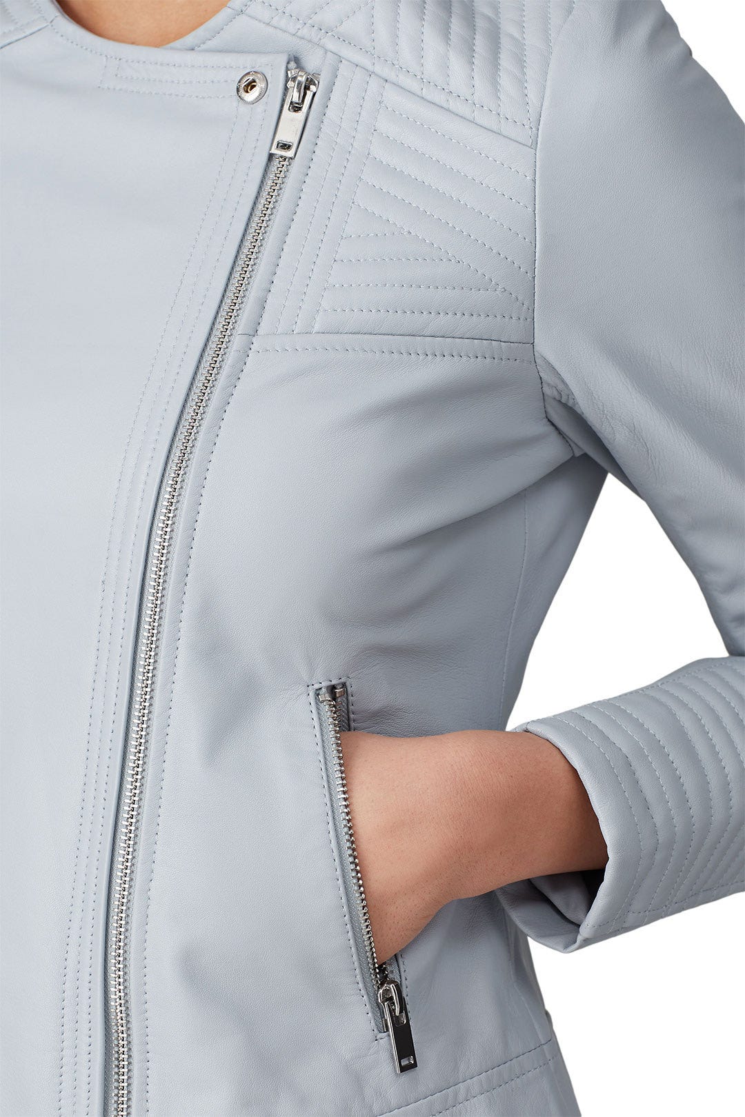 Blue Moto Jacket by Slate & Willow 3