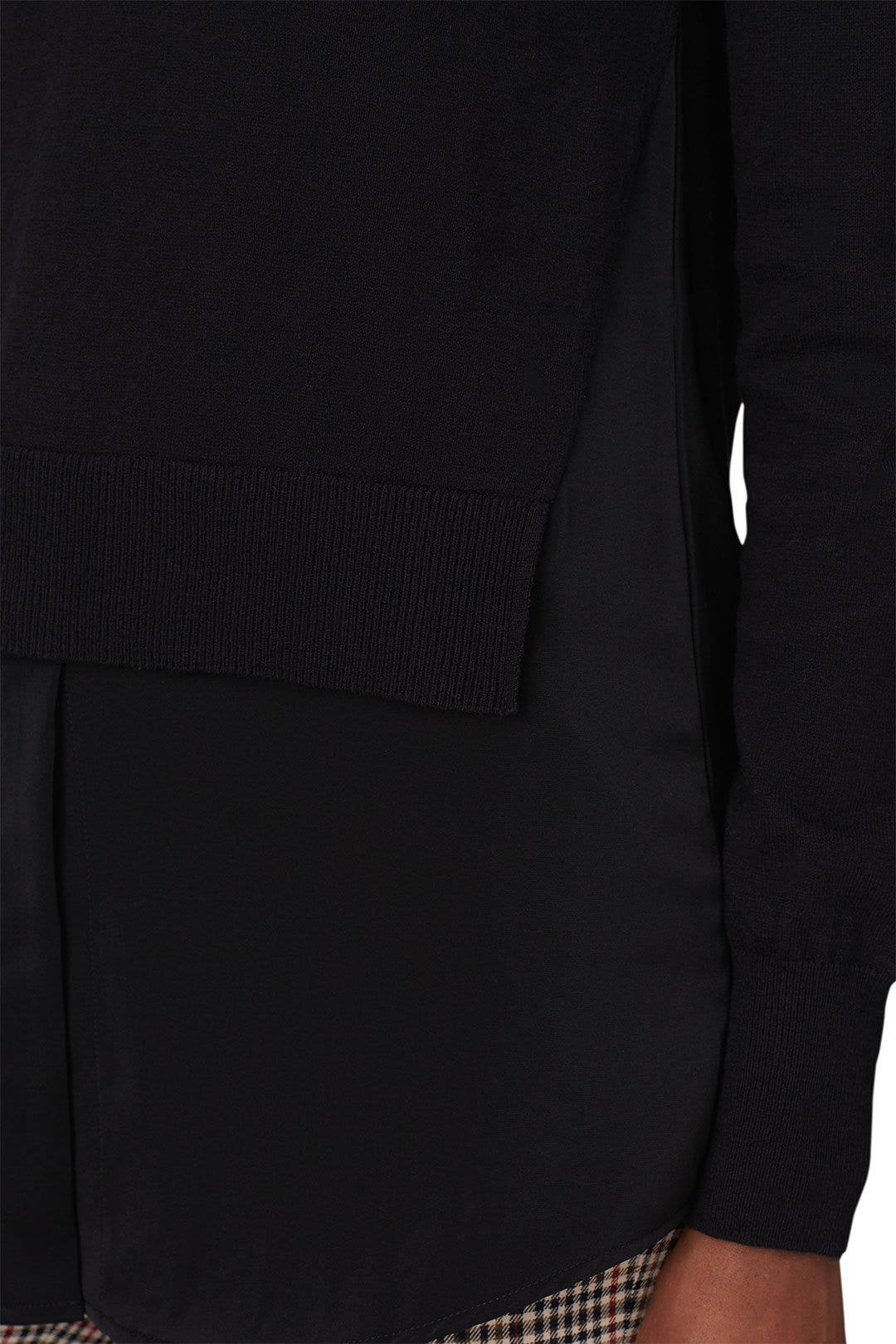 Black Knit Inset Sweater by KF/KaufmanFranco x RTR 3