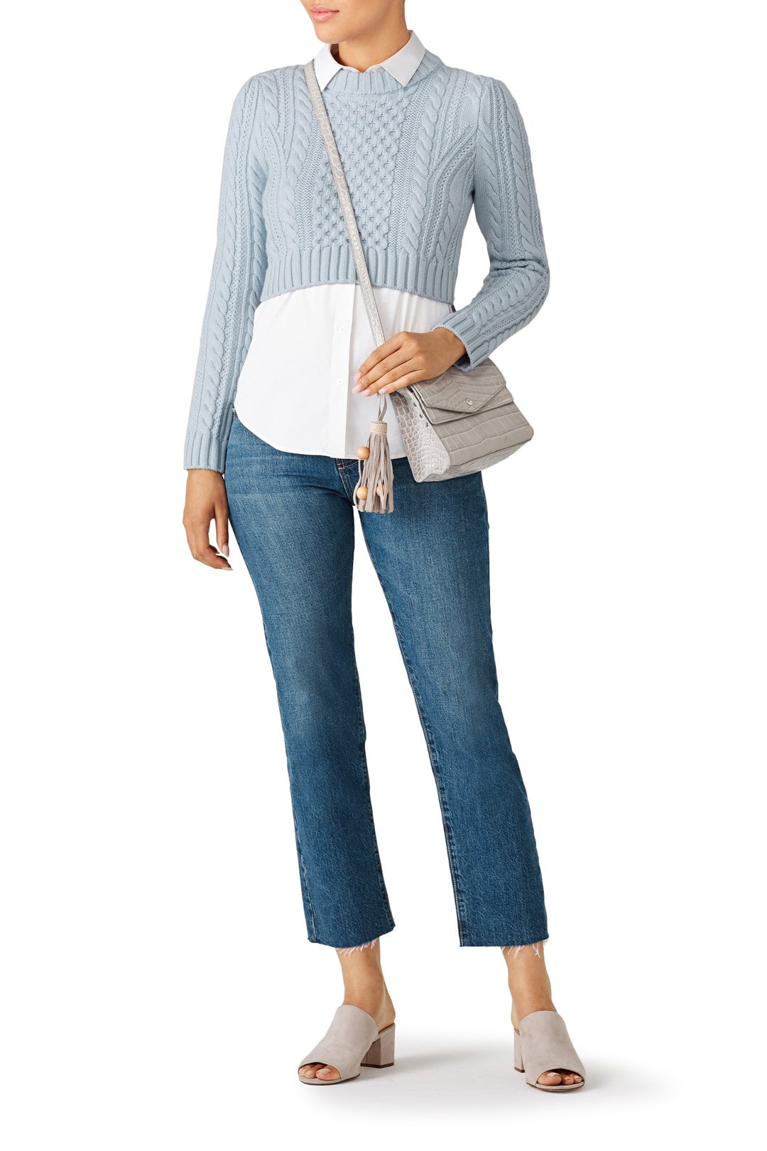 Cropped Cable Sweater by Milly 3