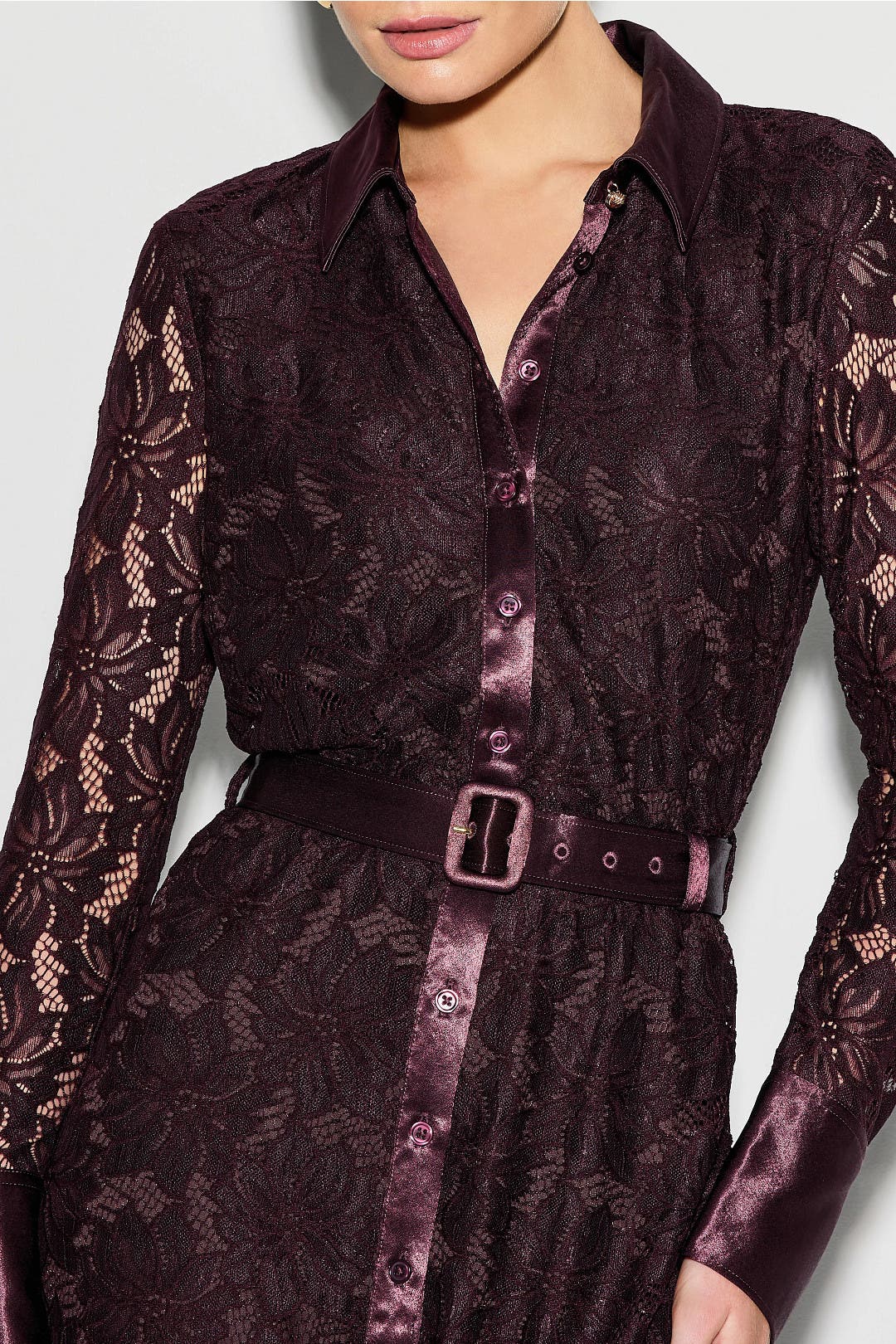 Satin Detail Lace Midi Dress by Derek Lam 10 Crosby x RTR | Rent