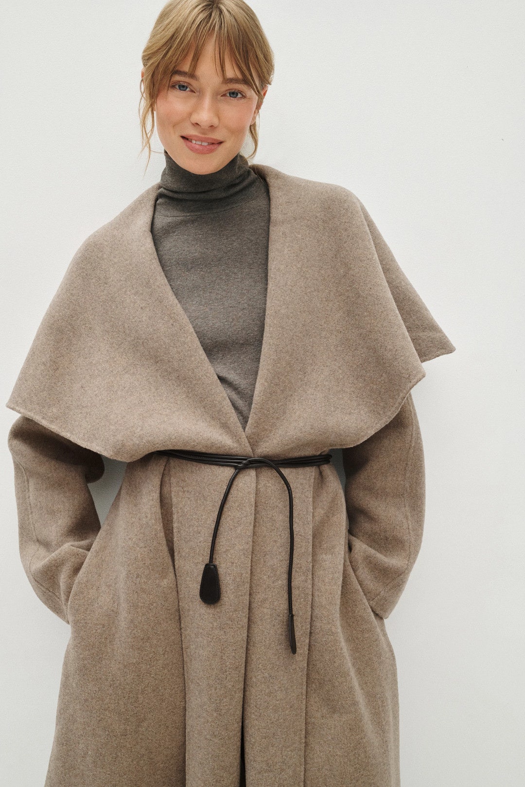 Grey Kay Double Faced Coat by Reformation 3