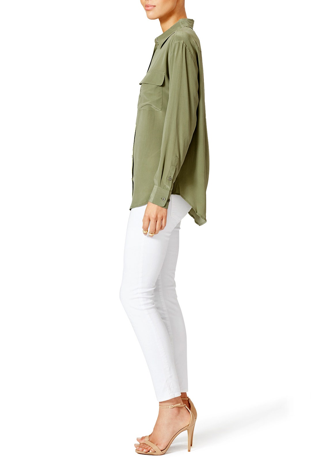 Green Signature Button Down by Equipment 1