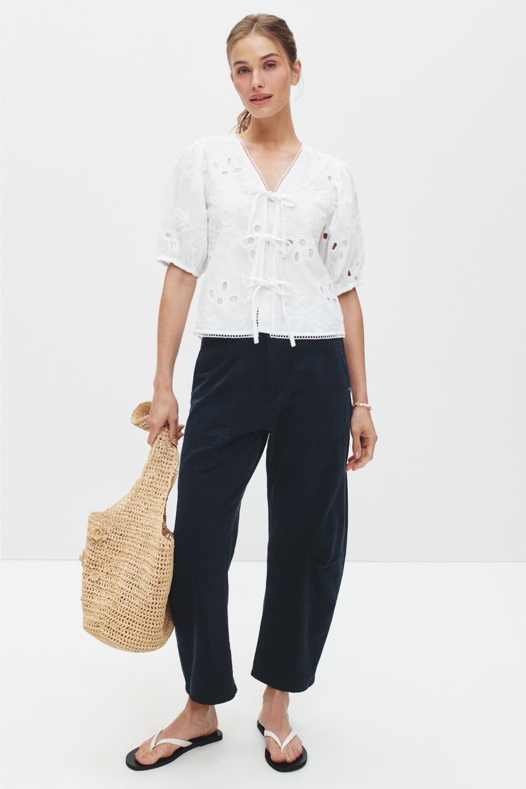 Open Tie Front Top by CeCe | Rent the Runway