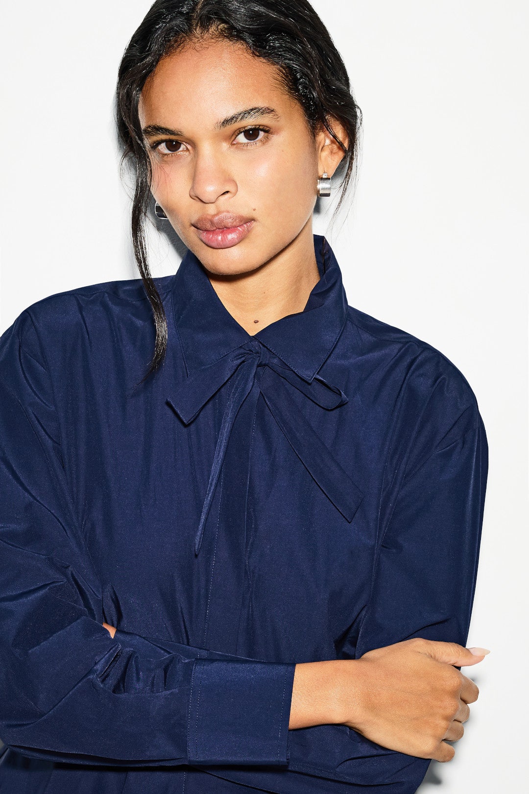 Peplum Shirt Dress With Tie by Derek Lam 10 Crosby 3