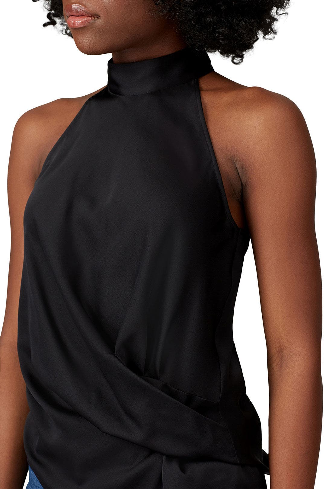 Serena Drape Top In Black