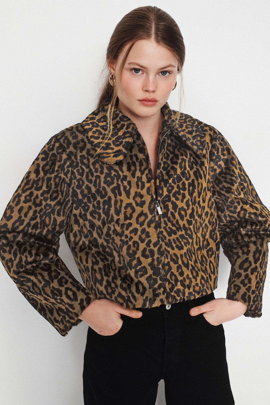 Leopard Faux Haircalf Jacket by Peter Som x RTR 3