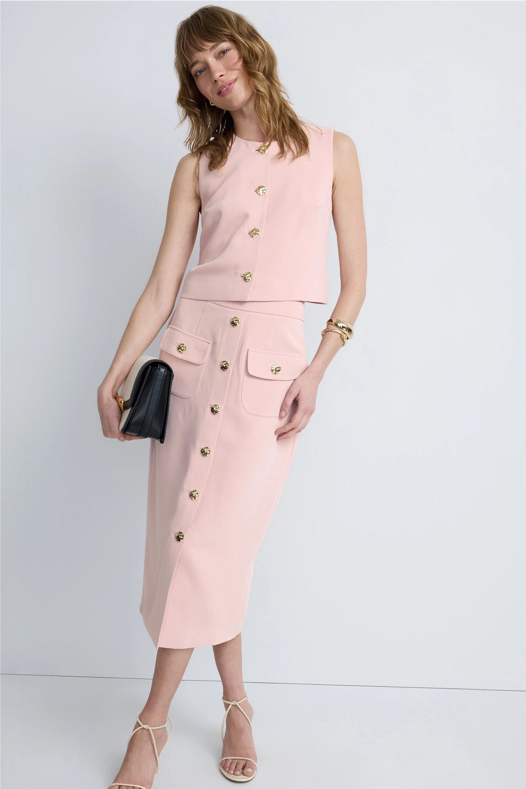 Button Front Midi Skirt by Adam Lippes x RTR 3