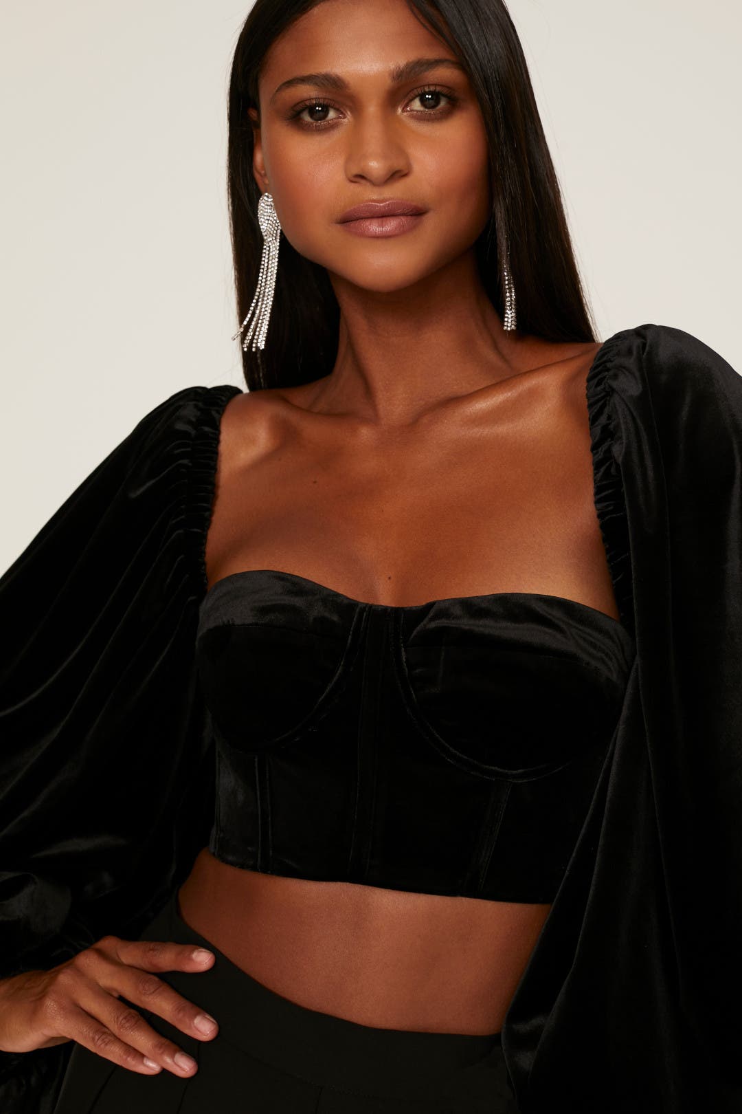 Maria Velvet Crop Top by Bronx and Banco | Rent the Runway