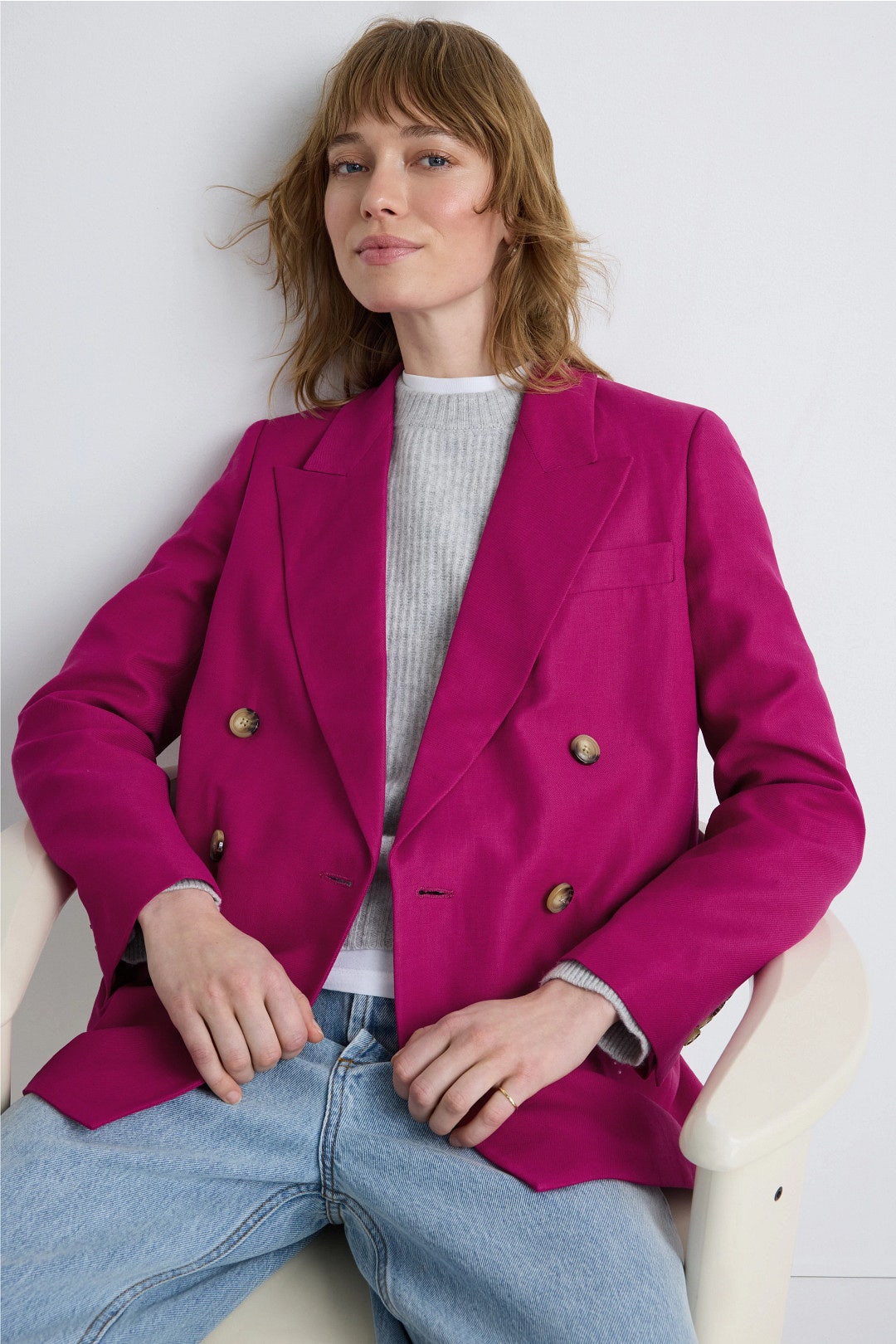 Peak Lapel Blazer by Argent 3